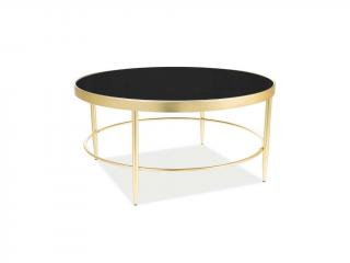 Konferenční stolek - MYSTIC B, černá/zlatá