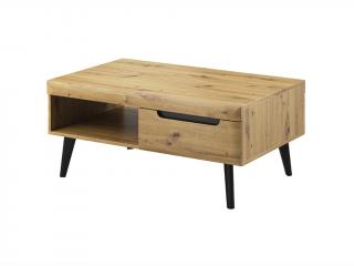 Konferenční stolek - NORDI NL107, dub artisan/černá
