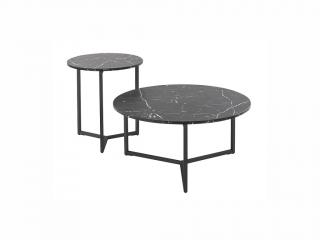 Konferenční stolek - RAVELLO, černý mramor/matná černá
