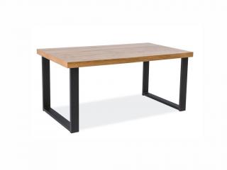 Konferenční stolek - UMBERTO B, dýha dub/černá