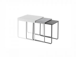 Konferenční stolek - VICKY, tmavě šedá/světle šedá/bílá