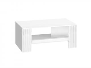 Konferenční stolek - VILLA 05, lesklá bílá/bílá