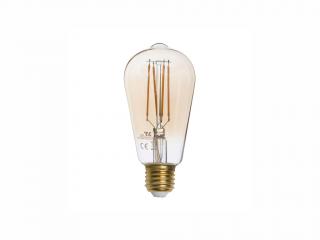 LED stmívatelná žárovka - ST58 AMBER 3792, 230V/6W/E27, teplá bílá, 2200-3200K
