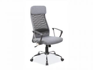 MAXIVA Kancelářská židle - Q-345, čalouněná Čalounění: šedá