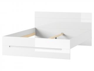 Postel - SELENE 35, 180x200 cm, lesklá bílá/bílá