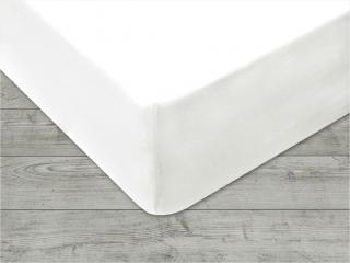 Prostěradlo s gumou - JERSEY Elastan, 160x200 cm, 97% bavlna/3% elastan, bílé