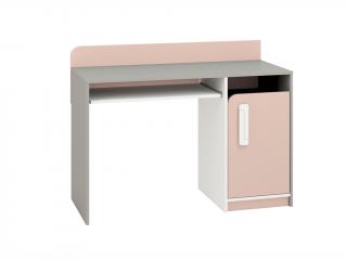Psací stůl - IQ 11, šedá/bílá, různé doplňkové barvy na výběr Barva/dekor: pudrová