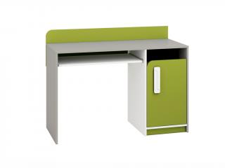 Psací stůl - IQ 11, šedá/bílá, různé doplňkové barvy na výběr Barva/dekor: zelená