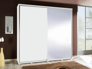 Šatní skříň - PENELOPE 205 se zrcadlem, bílá