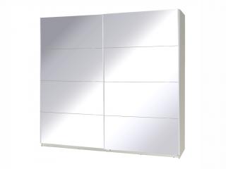 Šatní skříň - TWISTER 1, zrcadlo/bílá
