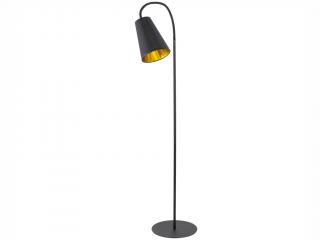 Stojací flexibilní lampa - WIRE 1099, 230V/15W/1xE27, černá/zlatá