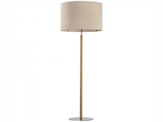 Stojací lampa - DEVA 5199, Ø 50 cm, 230V/15W/1xE27, tmavě béžová/borovice/černá