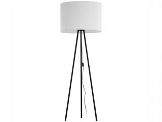 Stojací lampa - WINSTON 5145, Ø 60 cm, 230V/15W/1xE27, bílá/černá