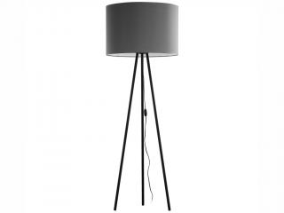 Stojací lampa - WINSTON 5146, Ø 60 cm, 230V/15W/1xE27, tmavě šedá/černá