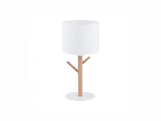 Stolní lampa - ALBERO 5571, Ø 20 cm, 230V/15W/1xE27, bílá/borovice