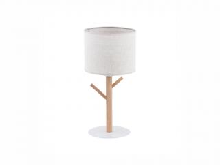 Stolní lampa - ALBERO 5573, Ø 20 cm, 230V/15W/1xE27, béžová/bílá/borovice