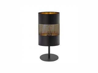 Stolní lampa - BOGART 5058, Ø 20 cm, 230V/15W/1xE27, černá/zlatá