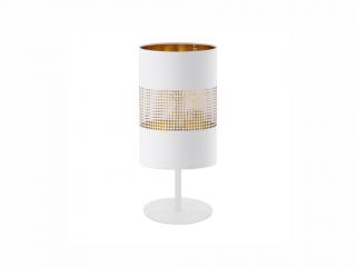 Stolní lampa - BOGART 5059, Ø 20 cm, 230V/15W/1xE27, bílá/zlatá