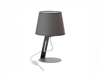 Stolní lampa - GRACJA 5134, Ø 18 cm, 230V/15W/1xE27, tmavě šedá/bílá