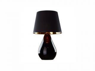 Stolní lampa - LACRIMA 5454, Ø 40 cm, 230V/15W/1xE27, černá/zlatá
