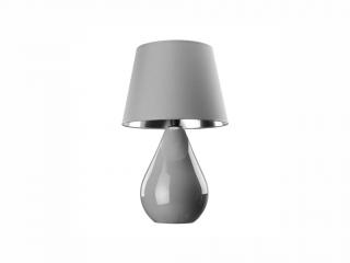 Stolní lampa - LACRIMA 5455, Ø 40 cm, 230V/15W/1xE27, tmavě šedá/stříbrná