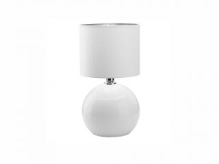 Stolní lampa - PALLA 5066, Ø 20 cm, 230V/15W/1xE27, bílá/stříbrná