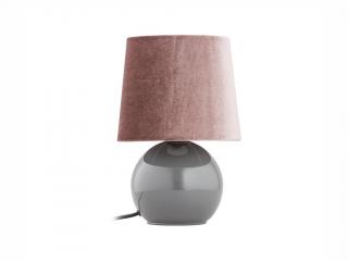 Stolní lampa - PICO 5093, Ø 18 cm, 230V/40W/1xE14, růžová/šedá