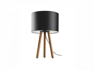 Stolní lampa - TOKYO 5293, Ø 20 cm, 230V/15W/1xE27, černá/buk