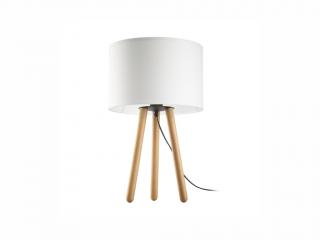 Stolní lampa - TOKYO 5294, Ø 20 cm, 230V/15W/1xE27, bílá/borovice