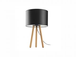 Stolní lampa - TOKYO 5297, Ø 20 cm, 230V/15W/1xE27, černá/borovice