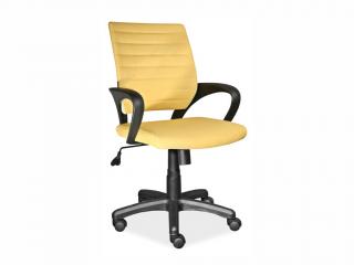 Studentská židle - Q-051, ekokůže, žlutá
