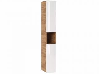 Vysoká závěsná skříňka - ARUBA 805 white, dub craft/lesklá bílá