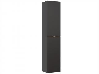 Vysoká závěsná skříňka - CAPRI 800 black, matná černá/zlatý dub
