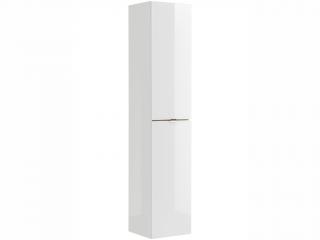 Vysoká závěsná skříňka - CAPRI 800 white, lesklá bílá/zlatý dub