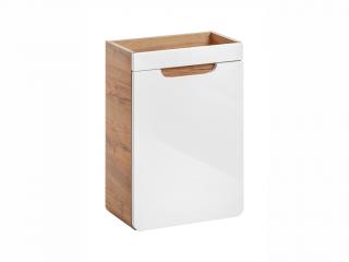 Závěsná skříňka pod umyvadlo - ARUBA 826 white, šířka 40 cm, dub craft/lesklá bílá