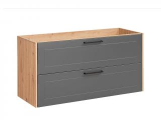 Závěsná skříňka pod umyvadlo - MADERA 854 grey, šířka 120 cm, dub artisan/grafit