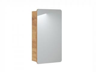 Závěsná skříňka se zrcadlem - ARUBA 842, šířka 40 cm, dub craft