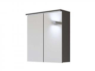 Závěsná skříňka se zrcadlem - GALAXY 840 grey, šířka 60 cm, grafit