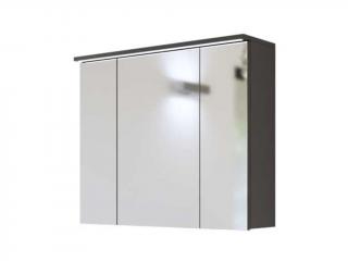 Závěsná skříňka se zrcadlem - GALAXY 844 grey, šířka 80 cm, grafit