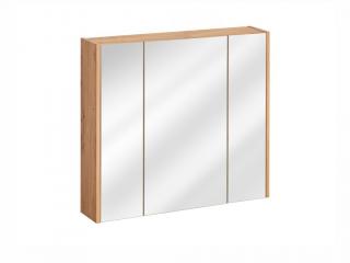 Závěsná skříňka se zrcadlem - MADERA 841, šířka 80 cm, dub artisan