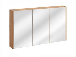 Závěsná skříňka se zrcadlem - MADERA 843, šířka 120 cm, dub artisan