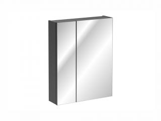 Závěsná skříňka se zrcadlem - MONAKO 840 grey, šířka 60 cm, šedá