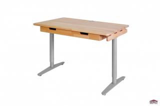 Domestav Domino psací stůl s kovovou podnoží 110 cm buk, přírodní