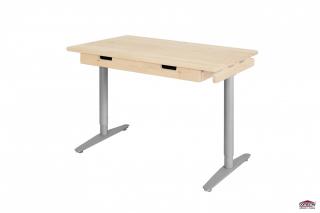 Domestav Domino psací stůl s kovovou podnoží 110 cm smrk, přírodní