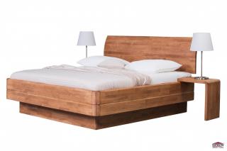Domestav FANTAZIE GRANDE manželská postel nastavitelné čelo oblé 180 cm buk cink přírodní
