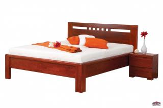 Domestav FLORENCIA manželská postel čelo rovné čtverečky 160 cm buk cink mořený