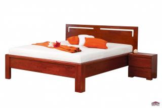 Domestav FLORENCIA manželská postel čelo rovné s výřezy L 160 cm buk cink přírodní