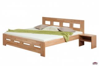 Domestav MERIDA manželská postel 140 cm buk cink přírodní