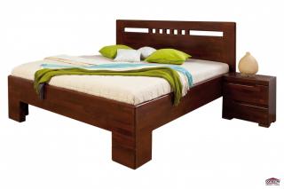 Domestav SOFIA manželská postel čelo rovné čtverečky 180 cm buk cink olejovaný