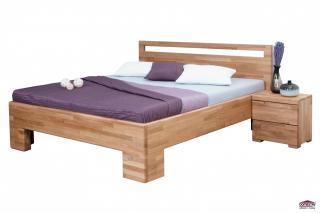 Domestav SOFIA manželská postel čelo rovné s výřezem 180 cm dub cink přírodní